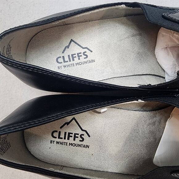Cliffs by White Mountain Womens Hunton Black Loafers 8 Wide - Picture 6 of 7